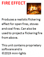 Fire flicker effect unit